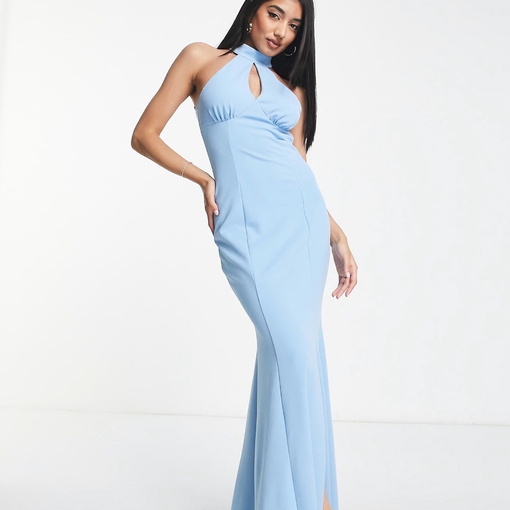 Little Mistress Light Blue Maxi Dress